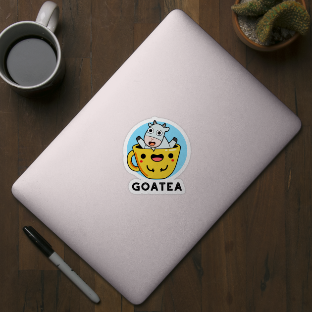 Goatea Cute Goat Tea Pun by punnybone